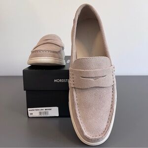 Nordstrom Men’s Casual Suede Loafers “NOPETER-LEA” - Color Beige, sz 9M